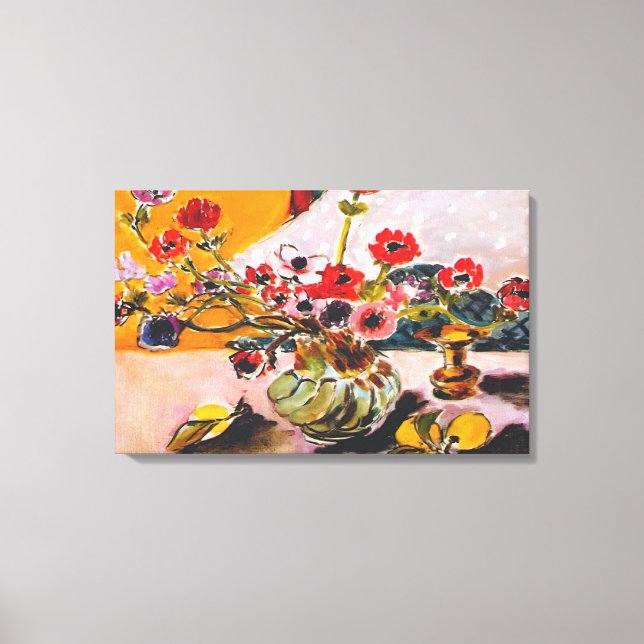 Henri Matisse - ANEMONES AND CHINESE VAS 1943 Canvastryck (Framsida)