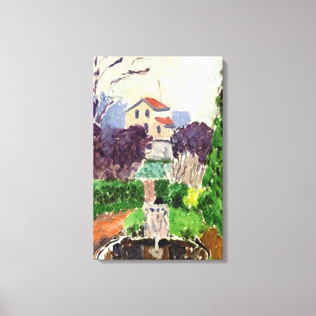 Henri Matisse - ARTIST S GARDEN AT ISSY LES MO Canvastryck (Framsida)