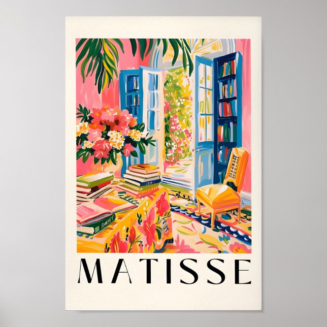 Henri Matisse Bookish Art Print, Aesthetic Bibliot Poster (Framsidan)