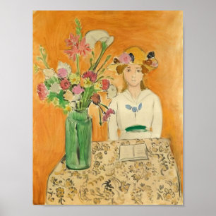 Henri Matisse - Flicka i vitt med en bukett - 191 Poster