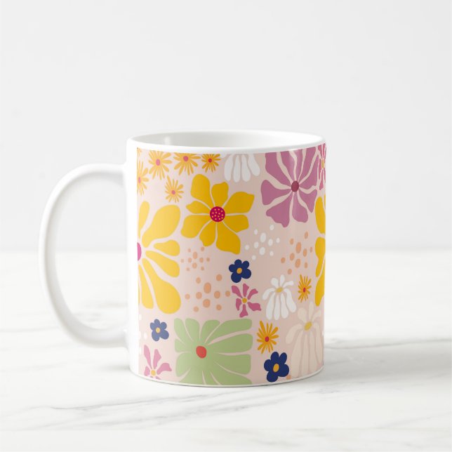Henri Matisse Floral Inspired Seamless Pattern Kaffemugg (Vänster)