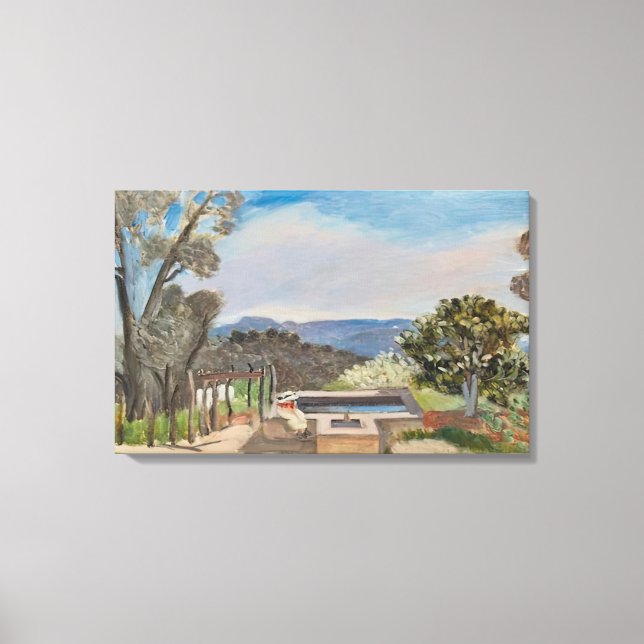 Henri Matisse - LE VIVIER PAYSAGE DE PROVENCE 1923 Canvastryck (Framsida)