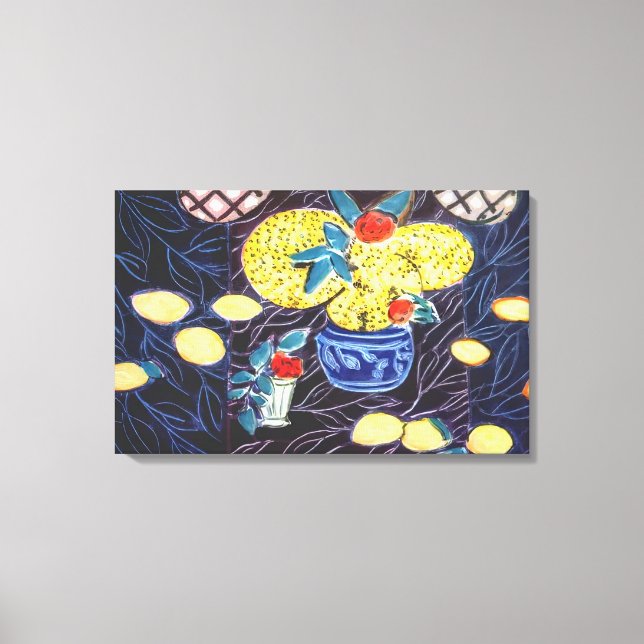Henri Matisse - LEMONS OCH MIMOSA 1944 Canvastryck (Framsida)