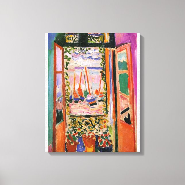 Henri Matisse - ÖPPEN WINDOW COLLIOURE 1905 Canvastryck (Framsida)
