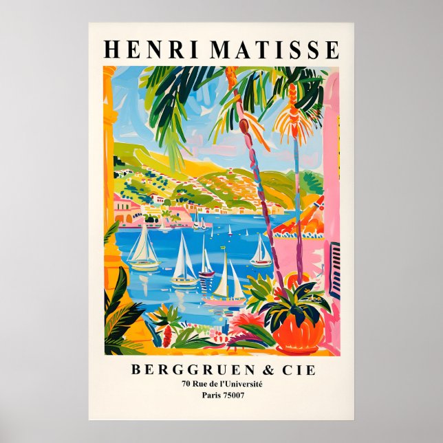 Henri Matisse tryck Rosa Medelhavet Rivieran (Framsidan)