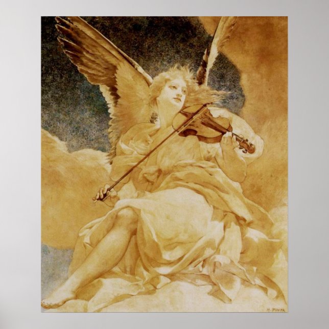 Henri Pinta violinistisk ängel Poster (Framsidan)