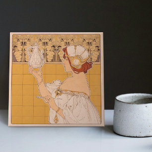 Henri Privat-Livemont Wall Decor Art nouveau Kakelplatta