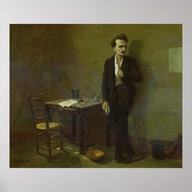 Henri Rochefort i Mazas-fängelset, 1871 Poster (Framsidan)