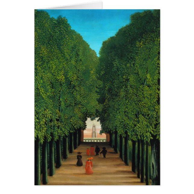Henri Rousseau, Allé i parken vid Saint-Cloud Hälsningskort (Framsidan)