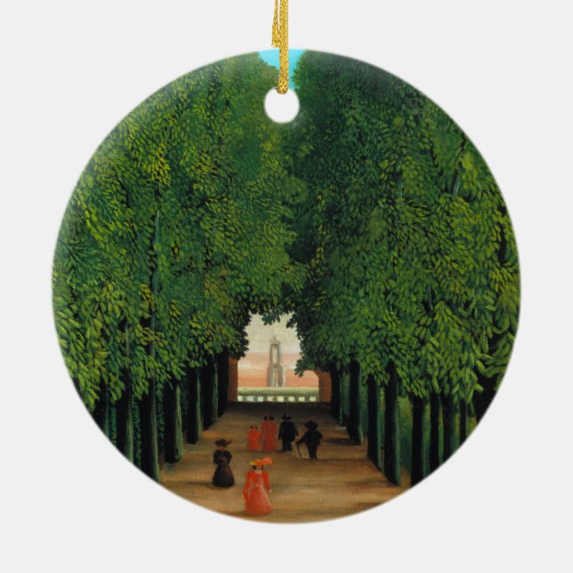 Henri Rousseau, Allé i parken vid Saint-Cloud Julgransprydnad Keramik (Baksidan)