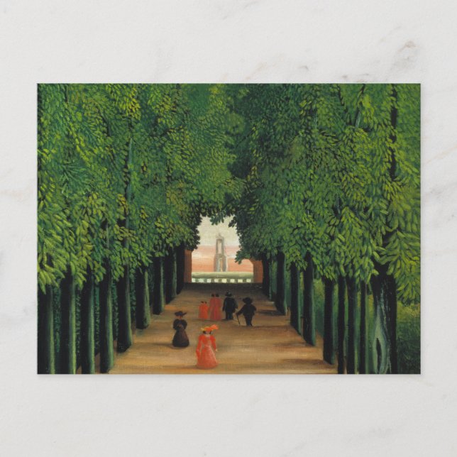 Henri Rousseau, Allé i parken vid Saint Cloud Vykort (Framsida)