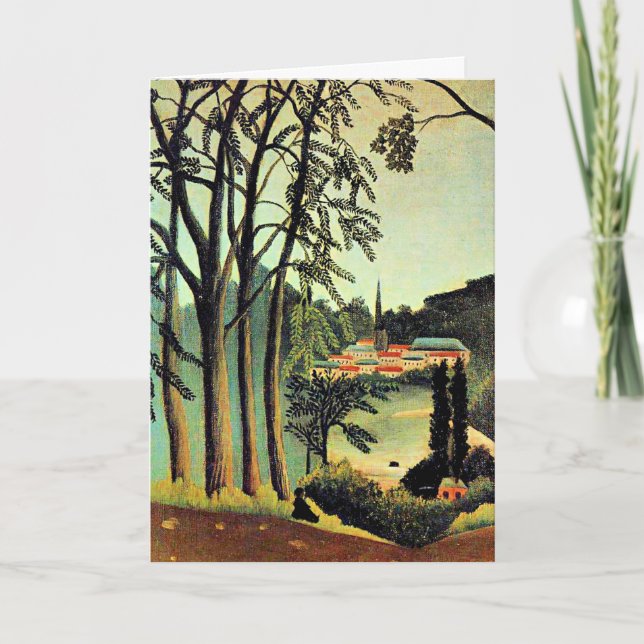 Henri Rousseau art, View of Saint Cloud Kort (Framsida)