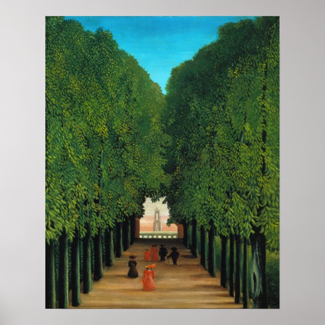 Henri Rousseau, Avenue i parken Saint Cloud Poster (Framsidan)