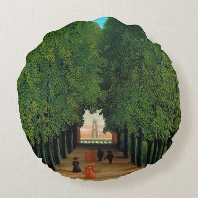Henri Rousseau, Avenue i parken Saint Cloud Rund Kudde (Baksidan)