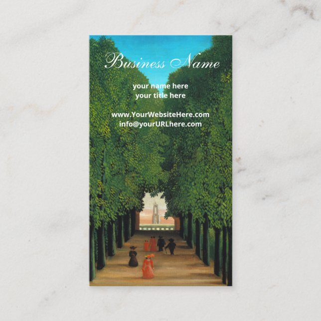 Henri Rousseau, Avenue i parken Saint Cloud Visitkort (Framsida)