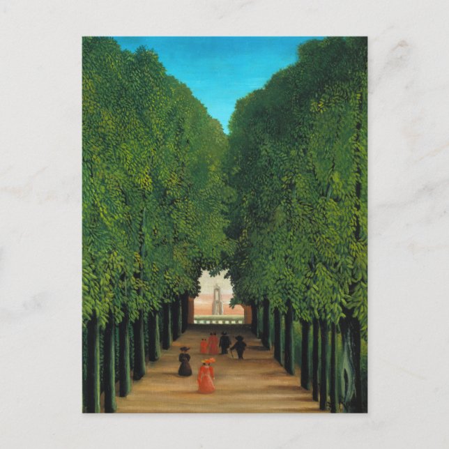 Henri Rousseau, Avenue i parken Saint Cloud Vykort (Framsida)