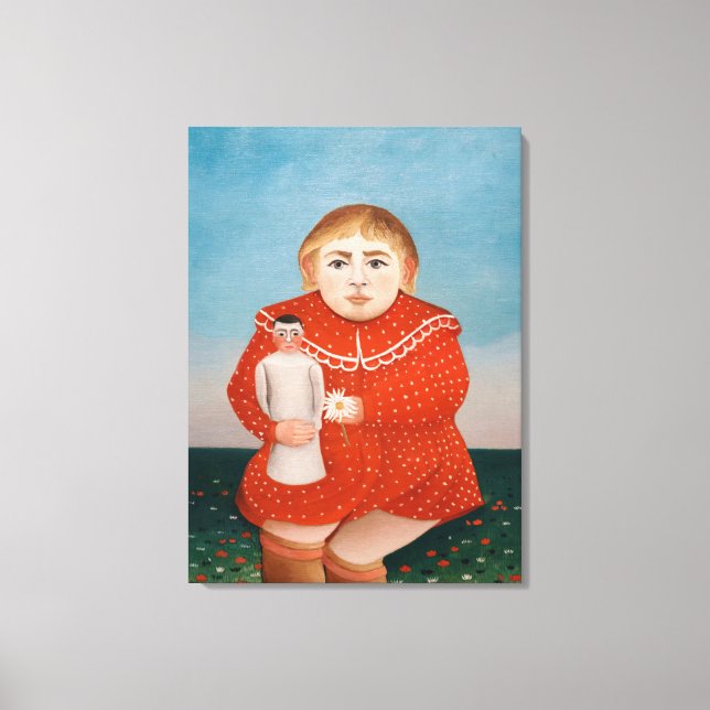 Henri Rousseau - Barn med doll Canvastryck (Framsida)