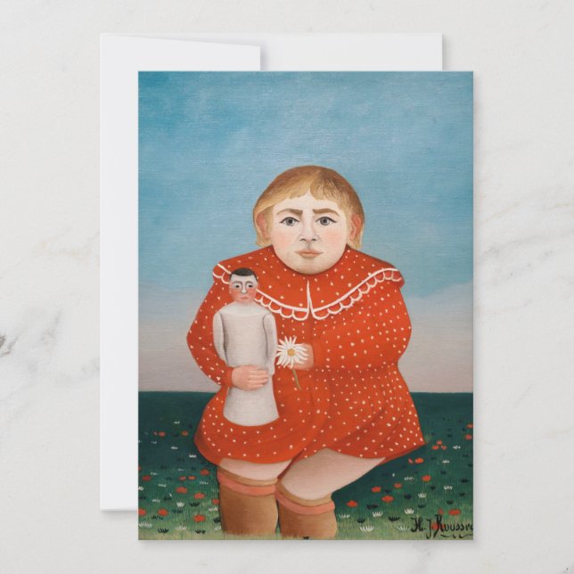 Henri Rousseau - Barn med doll Inbjudningar (Framsida)