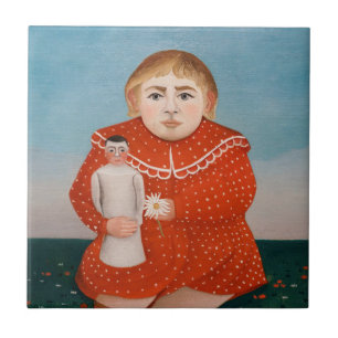 Henri Rousseau - Barn med doll Kakelplatta