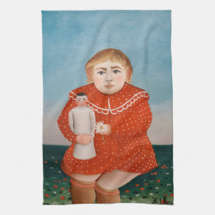 Henri Rousseau - Barn med doll Kökshandduk