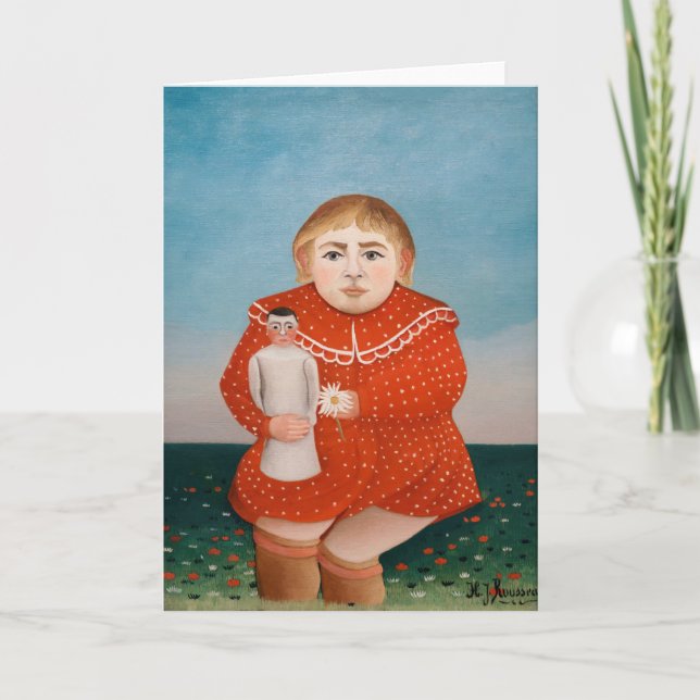 Henri Rousseau - Barn med doll Kort (Framsida)