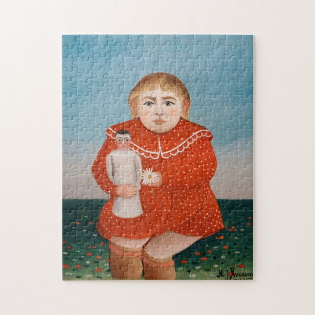 Henri Rousseau - Barn med doll Pussel (Vertikal)