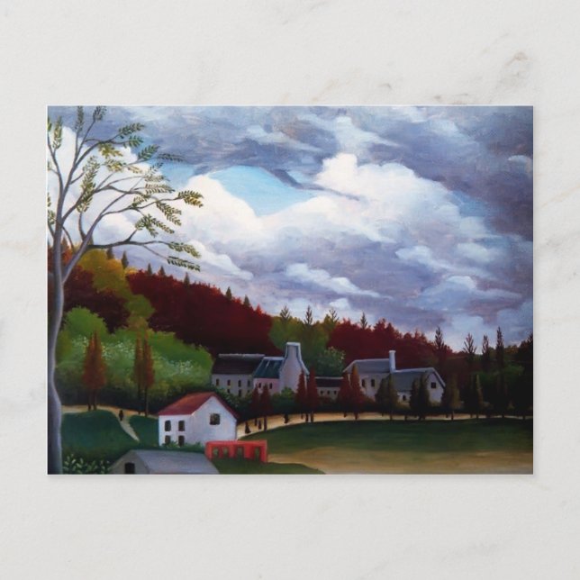 Henri Rousseau- Bievren på Gentilly Vykort (Framsida)