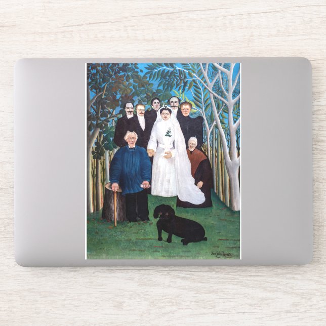 Henri Rousseau - Bröllopsfesten Klistermärken (Dator)