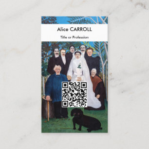Henri Rousseau - Bröllopsfesten - QR-koden Visitkort