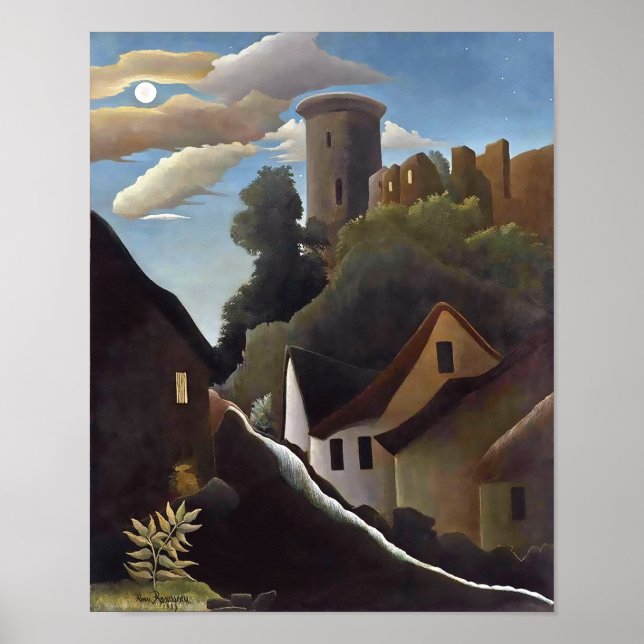 Henri Rousseau - Castle in Moonlight (Le Donjon) Poster (Framsidan)