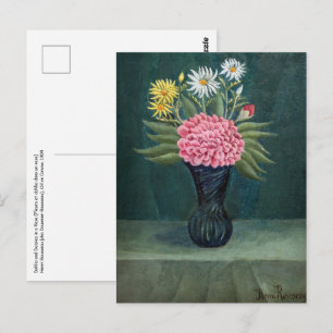 Henri Rousseau - Dalhia och tusenskönor i en vas Vykort