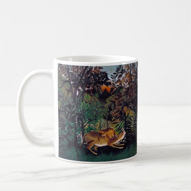 Henri Rousseau - Den hungriga lejonet Kaffemugg (Vänster)
