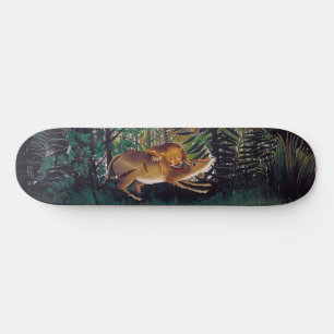 Henri Rousseau - Den hungriga lejonet Mini Skateboard Bräda 18,5 Cm