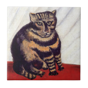 Henri Rousseau - Den randiga katten Kakelplatta