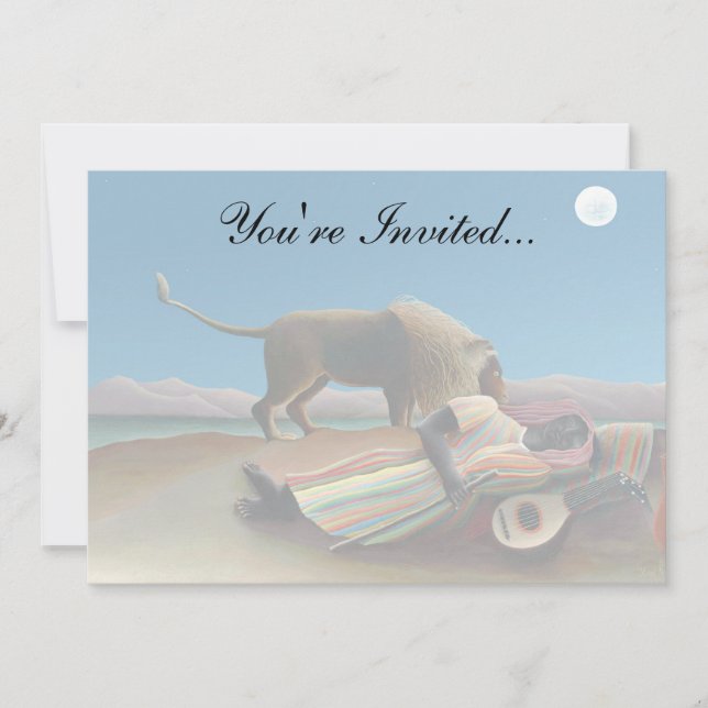 Henri Rousseau - den sovande zigenaren Inbjudningar (Framsida)