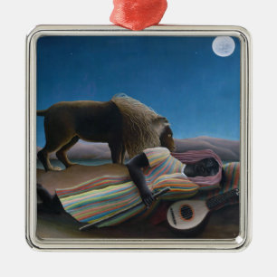 Henri Rousseau - den sovande zigenaren Julgransprydnad Metall