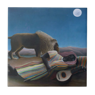 Henri Rousseau - den sovande zigenaren Kakelplatta