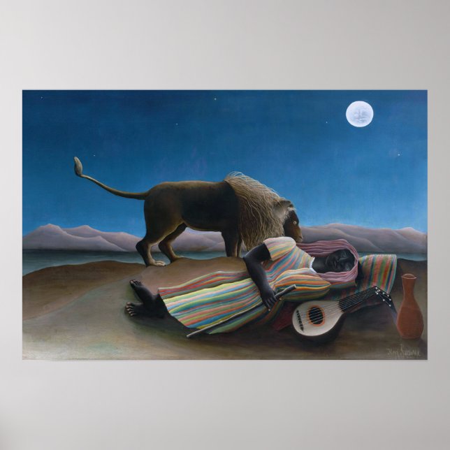 Henri Rousseau - den sovande zigenaren Poster (Framsidan)