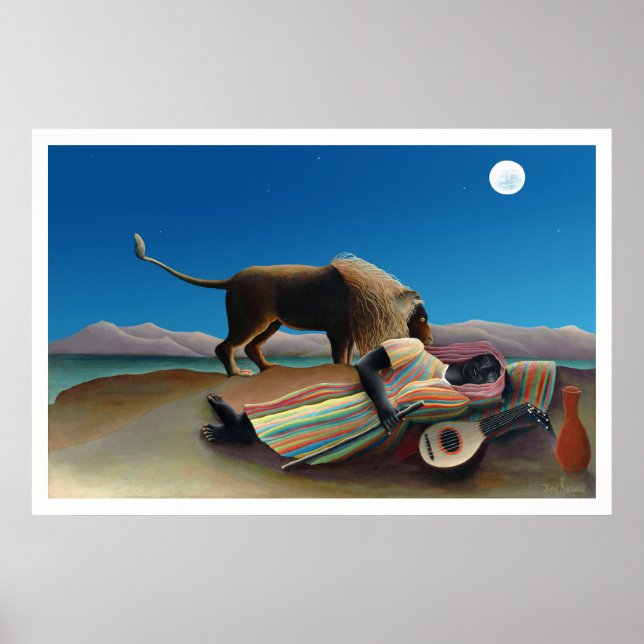 Henri Rousseau - Den sovande zigenerskan Poster (Framsidan)