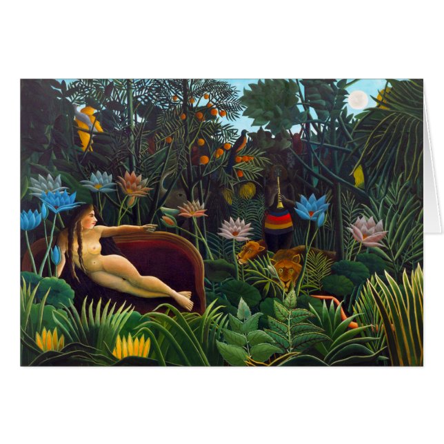Henri Rousseau Dream 1910 CC1144-hälsningskort Hälsningskort (Framsidan Horizontal)