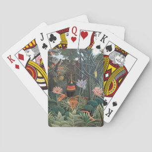 Henri Rousseau Dream Jungle Flowers Surrealism Casinokort