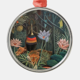 Henri Rousseau Dream Jungle Flowers Surrealism Julgransprydnad Metall