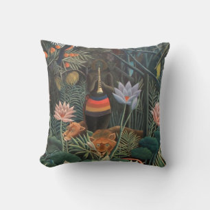 Henri Rousseau Dream Jungle Flowers Surrealism Kudde