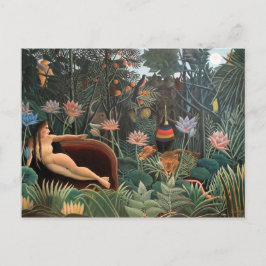 Henri Rousseau Dream Jungle Flowers Surrealism Vykort