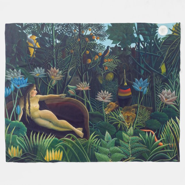 Henri Rousseau - Dream / Le Reve Fleecefilt (Framsidan (Horisontell))