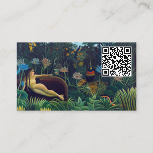 Henri Rousseau - Dream / Le Reve - QR-koden Visitkort