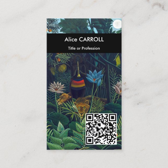 Henri Rousseau - Dream / Le Reve - QR-koden Visitkort (Framsida)