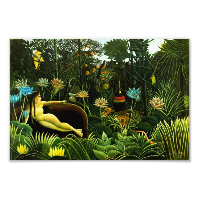 Henri Rousseau Dream Print Fototryck (Framsidan)