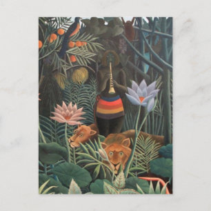 Henri Rousseau Drömmen Dschungelblommor Surrealism Vykort