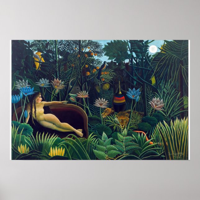 Henri Rousseau - Drömmen / Le Rêve Poster (Framsidan)